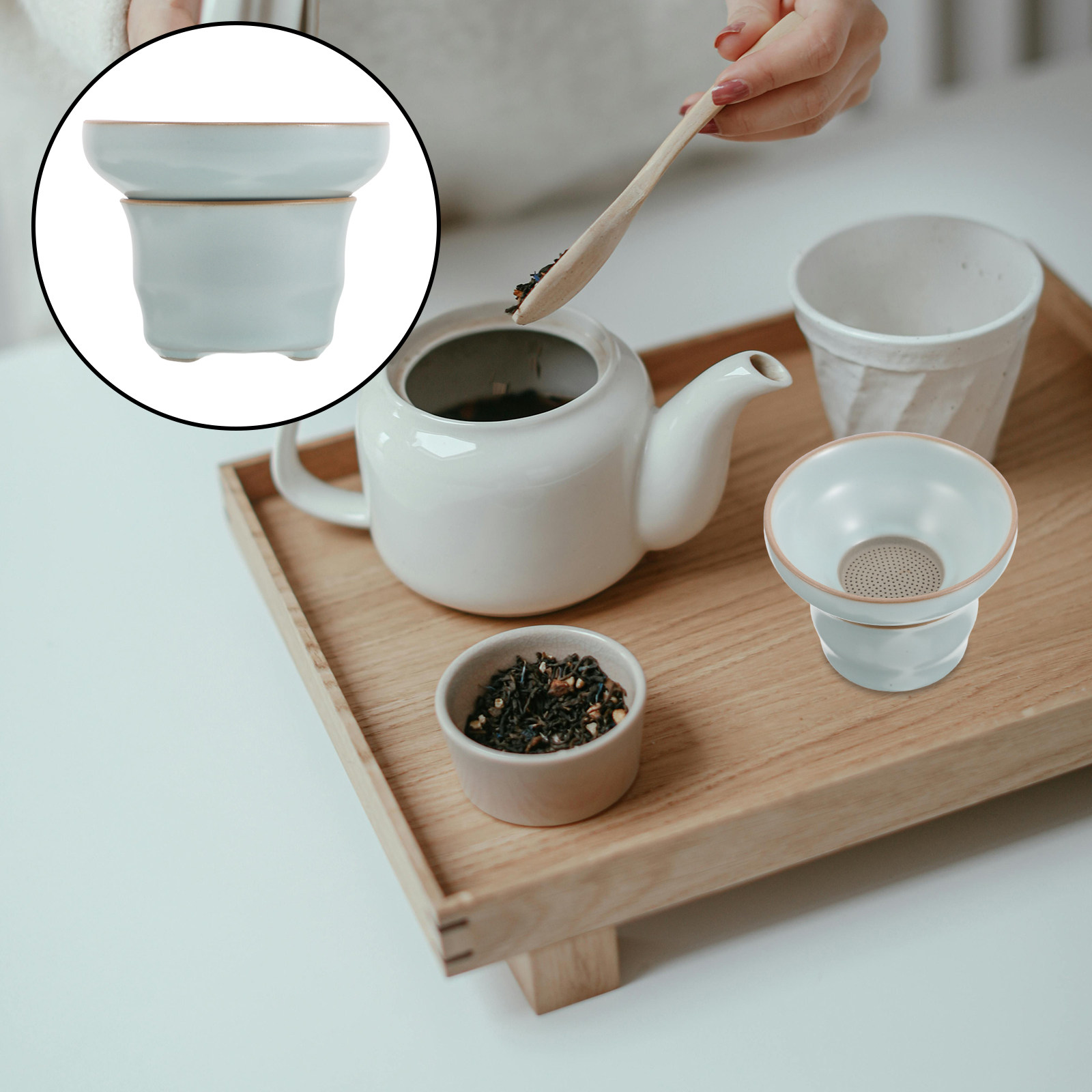 Loose Leaf Tea Infuser - Ceramic Tea Strainer Loose Leaf Infuser